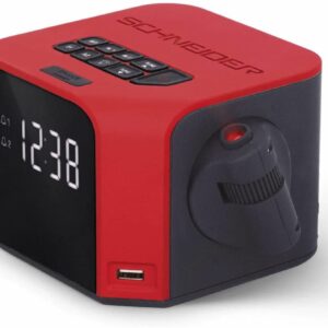 Radio réveil Schneider Luna Rouge