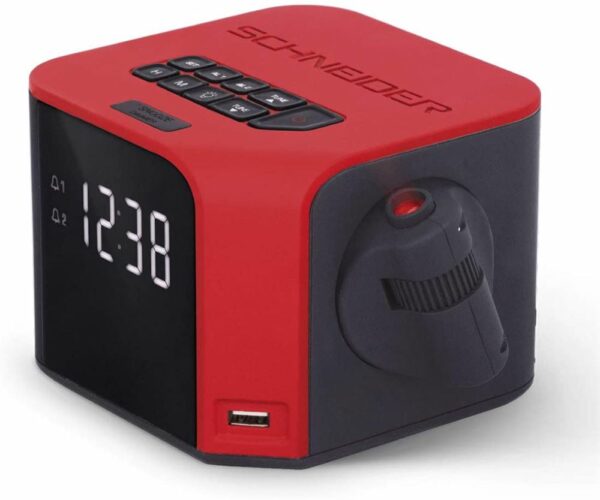 Radio réveil Schneider Luna Rouge