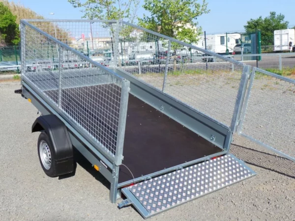 Remorque basculante BRENDERUP 2,60 m x 1,53 m / 750 kg + extension 80 cm